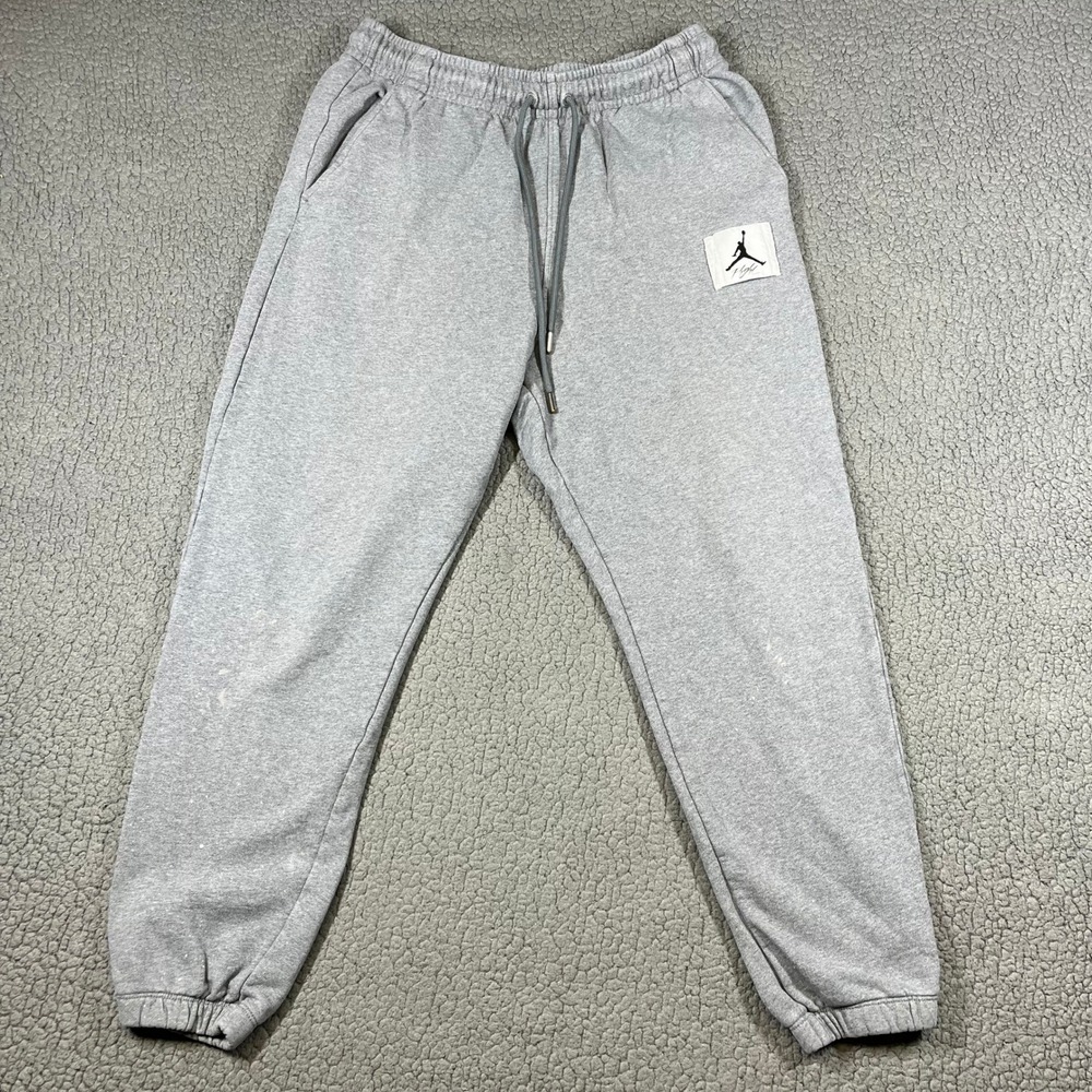 Jordan Essentials Mens Flight Fleece Pants Grey Joggers DQ7468-091 Size L